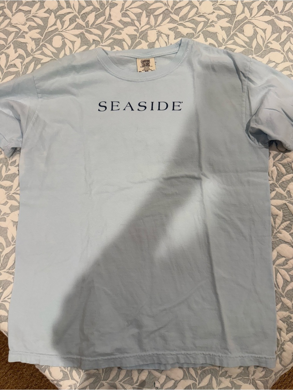 Light Blue SEASIDE Short Sleeve Tee by Comfort Colors